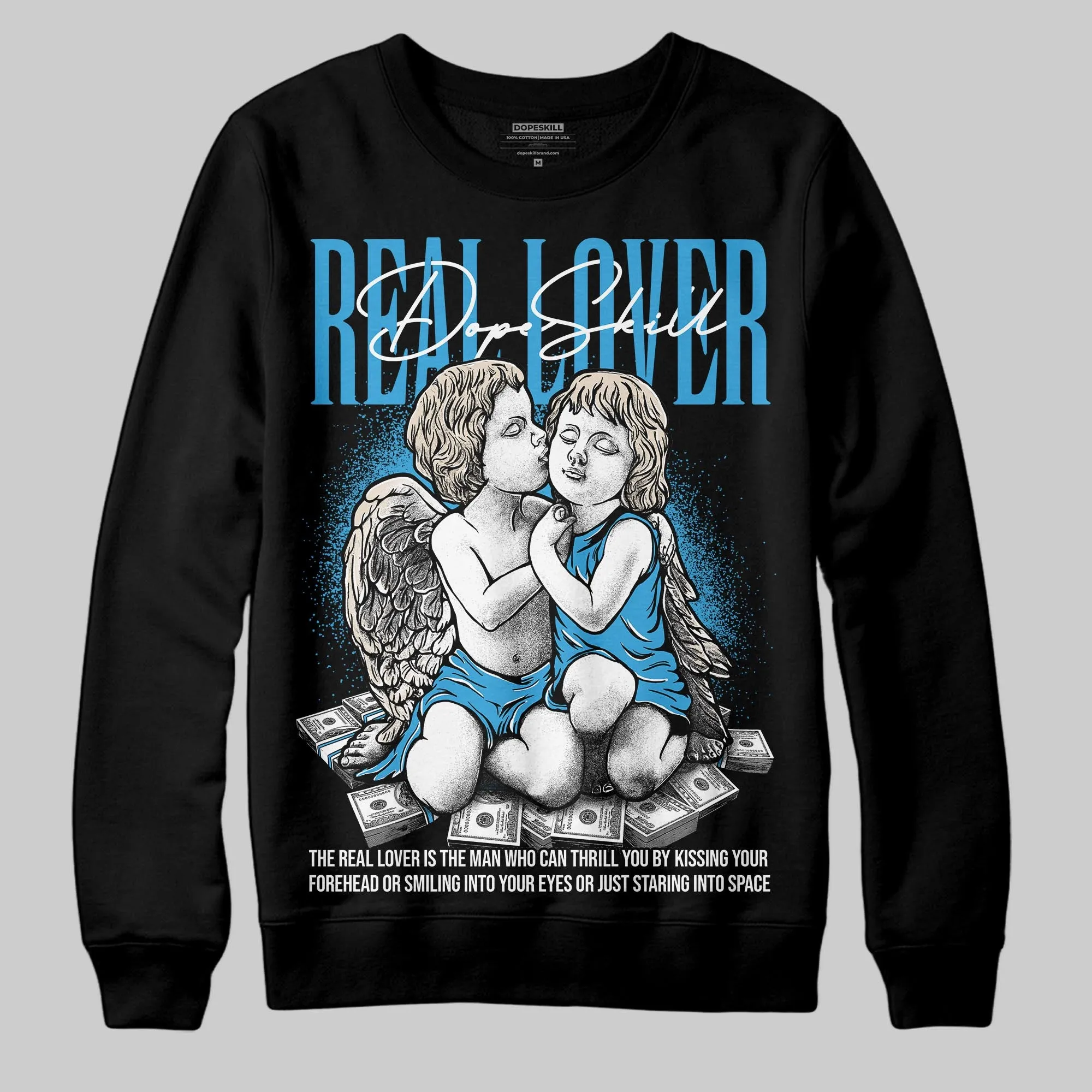 UNC Reimagined 1s DopeSkill Sweatshirt Real Lover Graphic sold by DopeSkill product image thumbnail 2