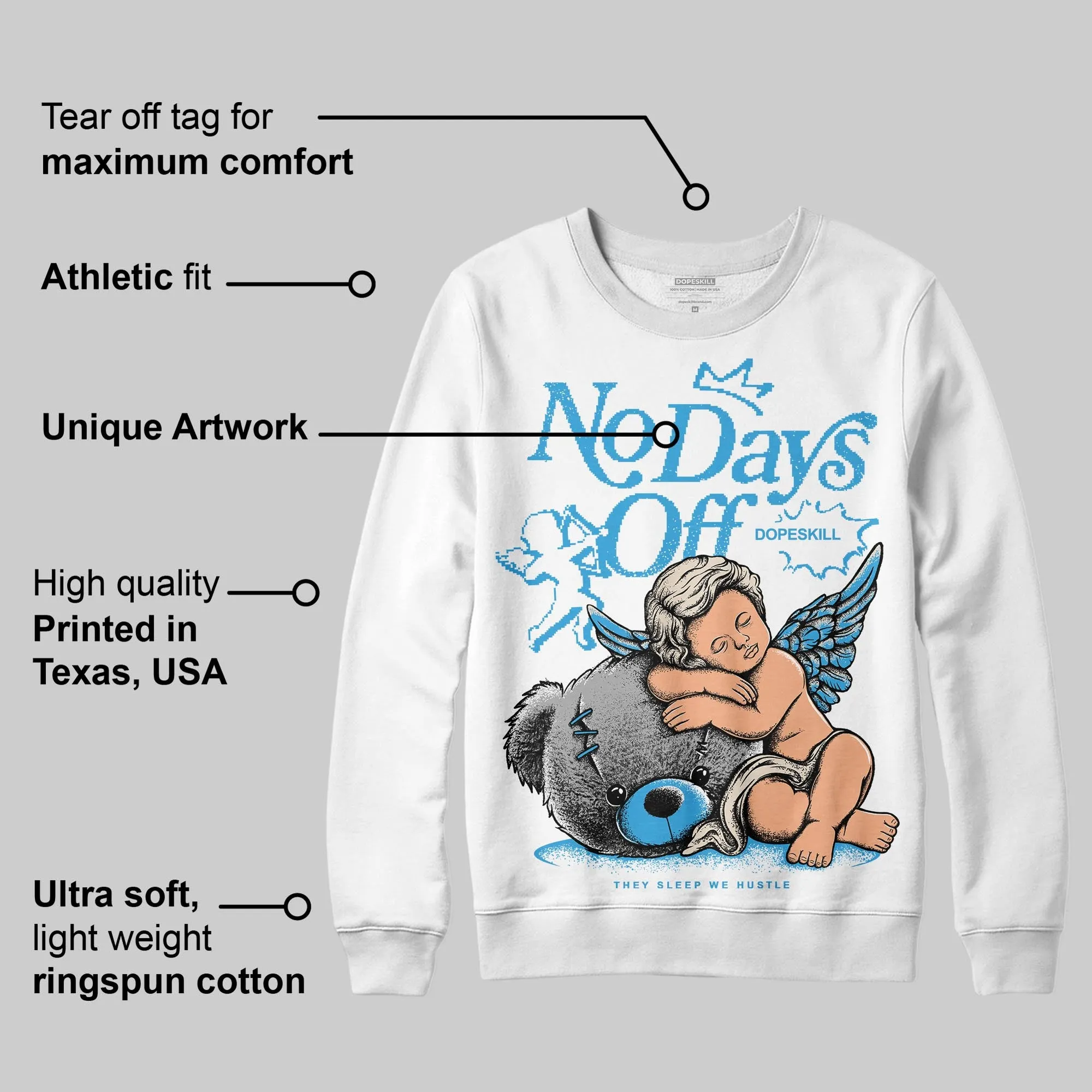 UNC Reimagined 1s DopeSkill Sweatshirt New No Days Off Graphic sold by DopeSkill product image thumbnail 3