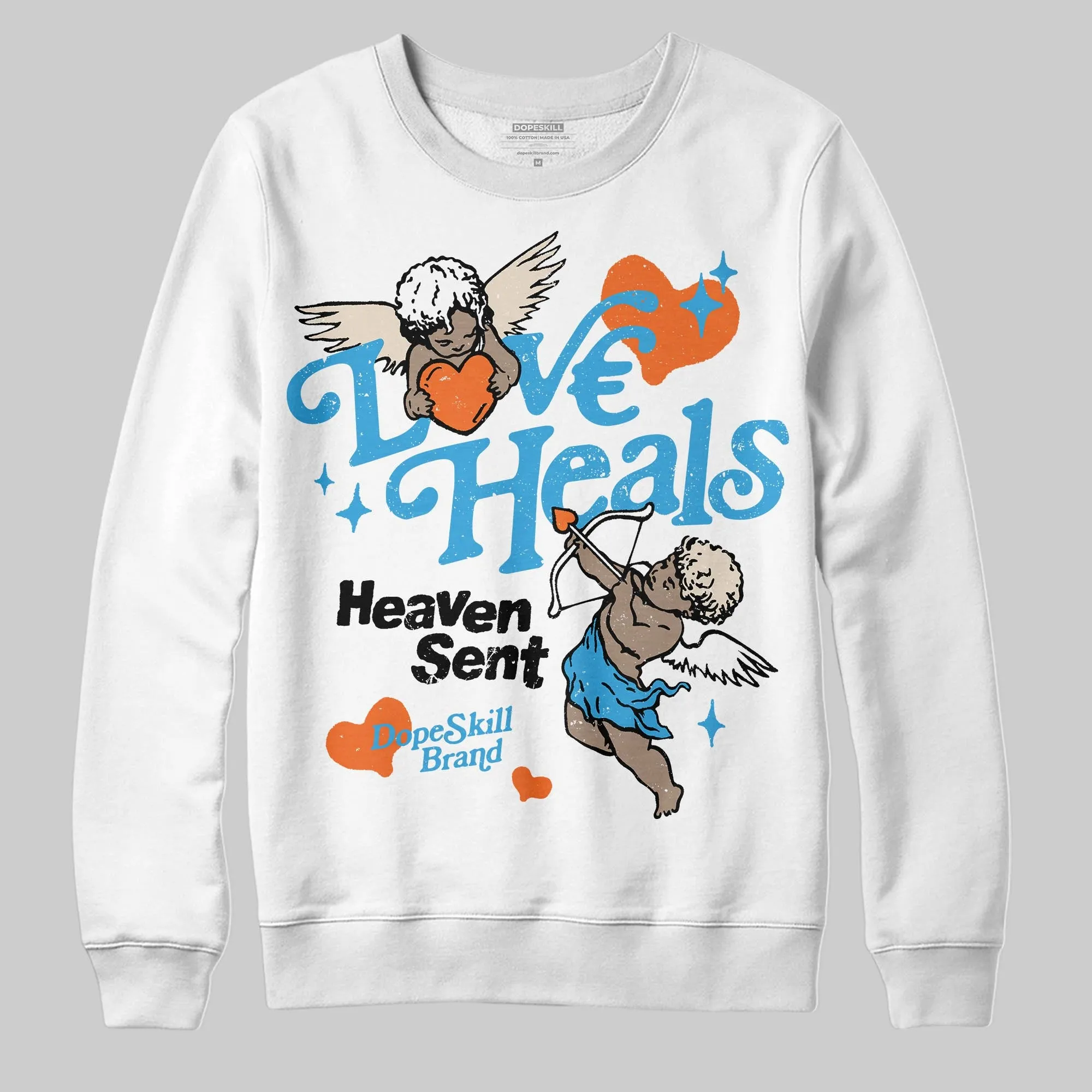 UNC Reimagined 1s DopeSkill Sweatshirt New Love Heals Graphic sold by DopeSkill