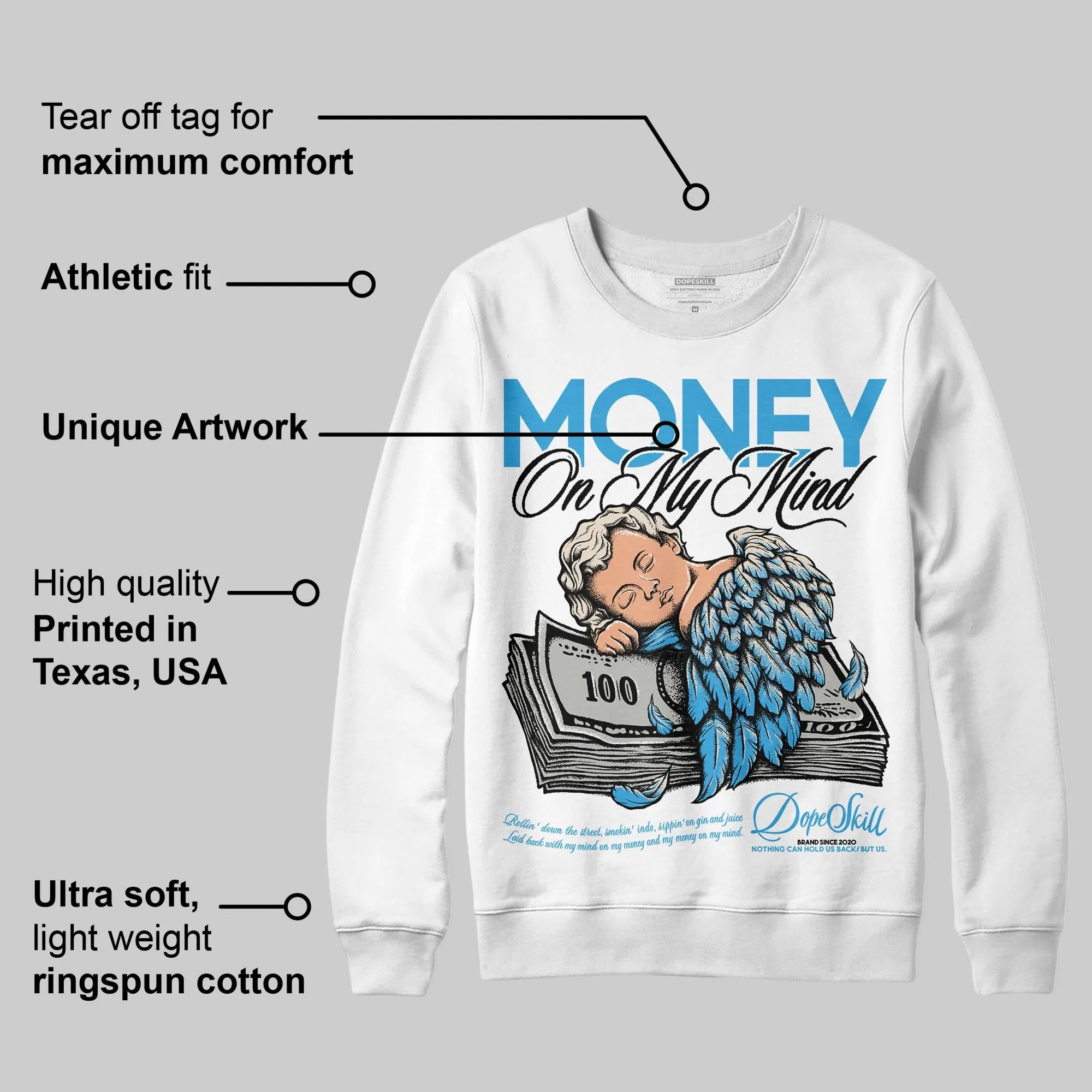 UNC Reimagined 1s DopeSkill Sweatshirt MOMM Graphic sold by DopeSkill product image thumbnail 3
