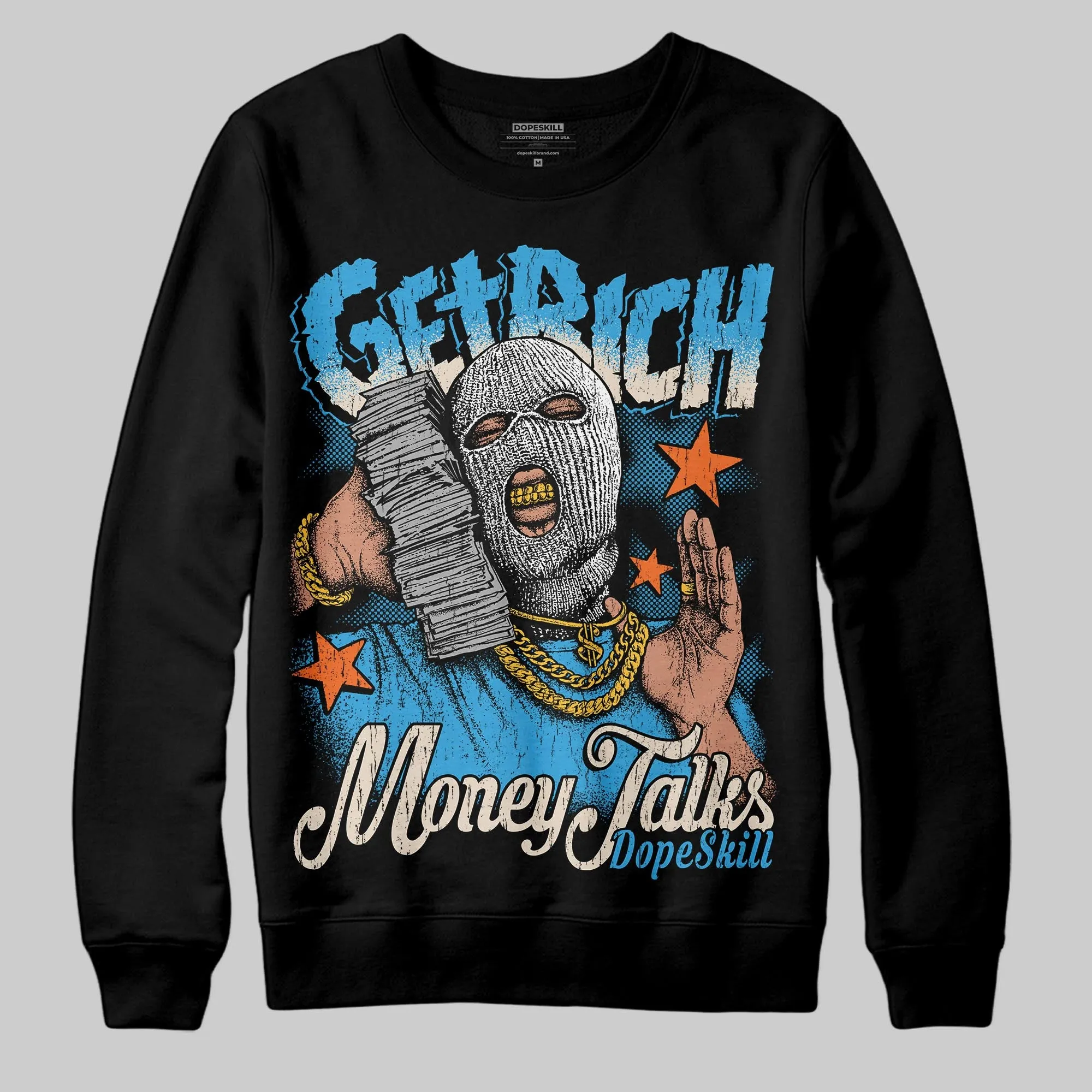 UNC Reimagined 1s DopeSkill Sweatshirt Get Rich Graphic sold by DopeSkill product image thumbnail 2