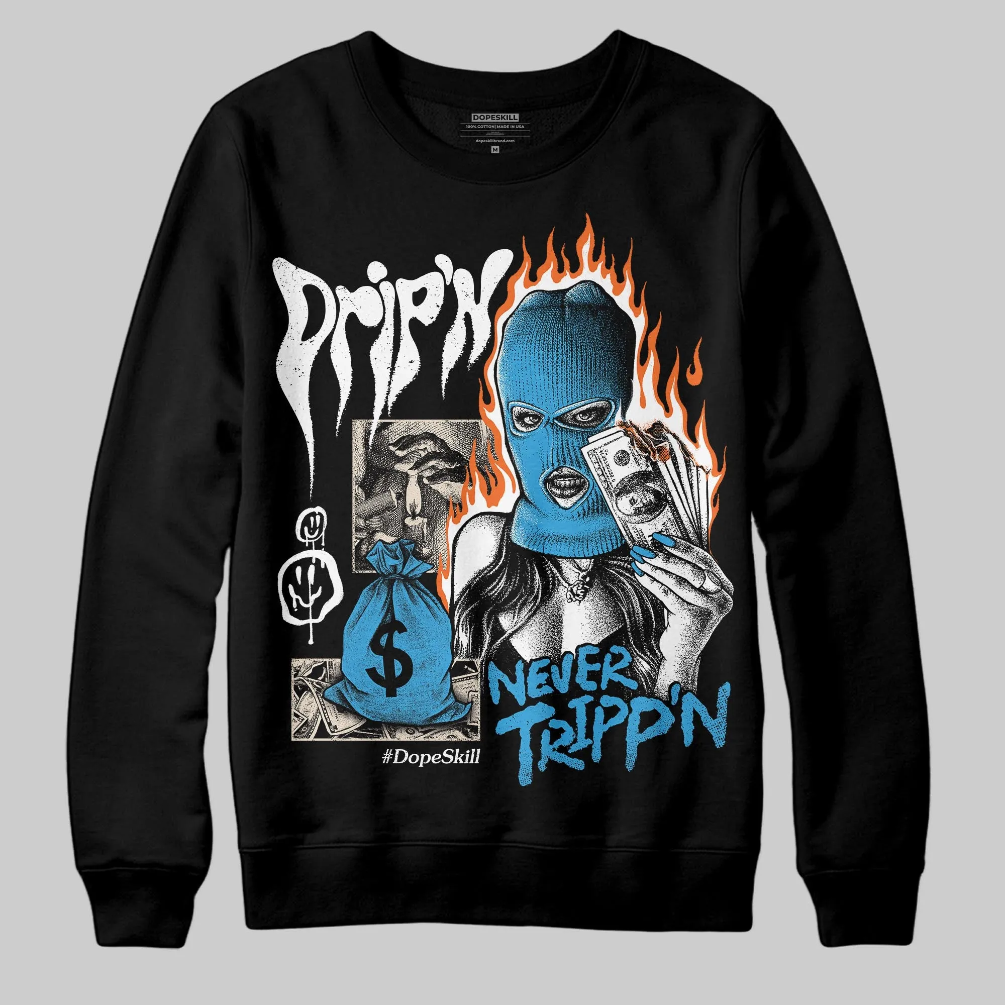 UNC Reimagined 1s DopeSkill Sweatshirt Drip'n Never Tripp'n Graphic sold by DopeSkill product image thumbnail 2