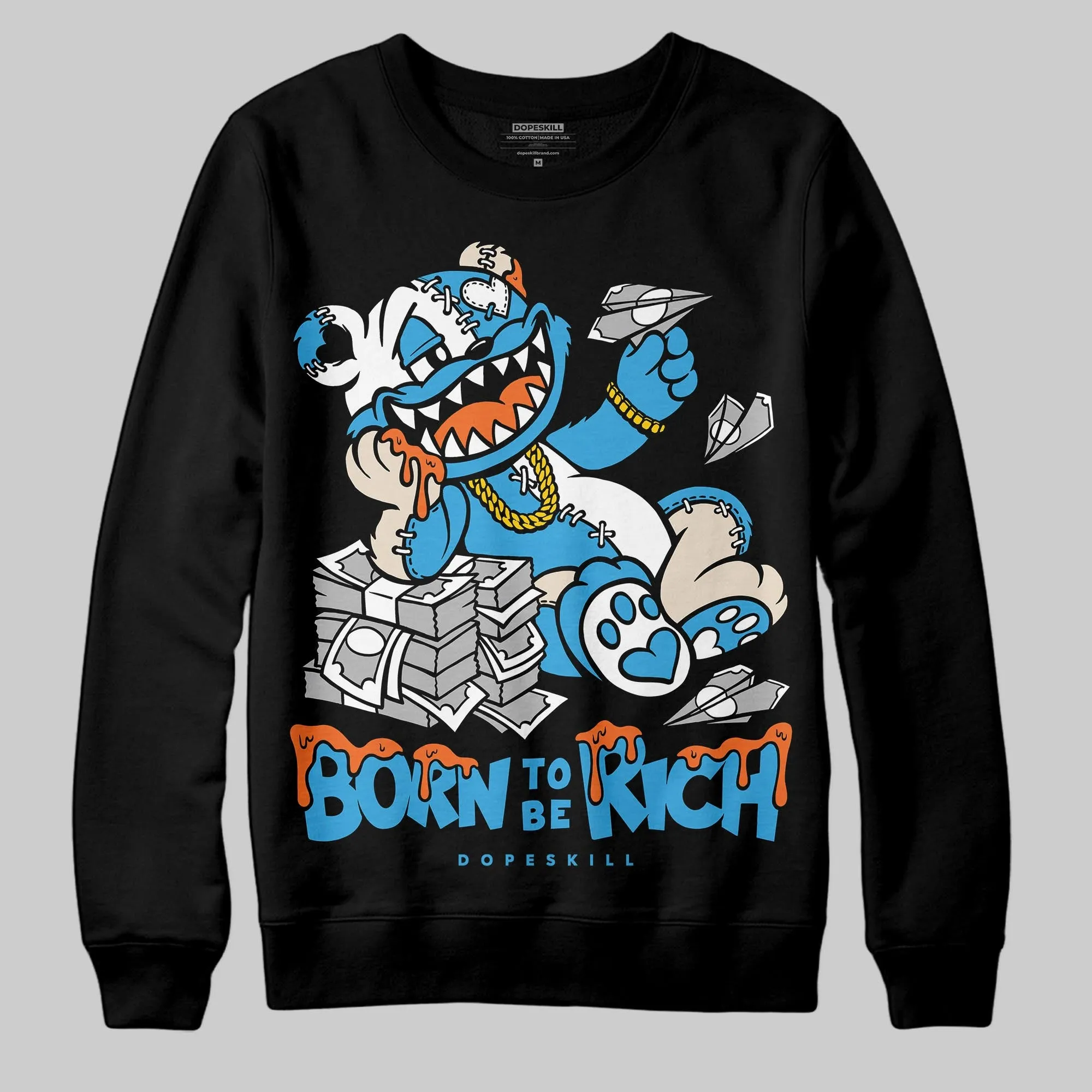 UNC Reimagined 1s DopeSkill Sweatshirt Born To Be Rich Graphic sold by DopeSkill product image thumbnail 2