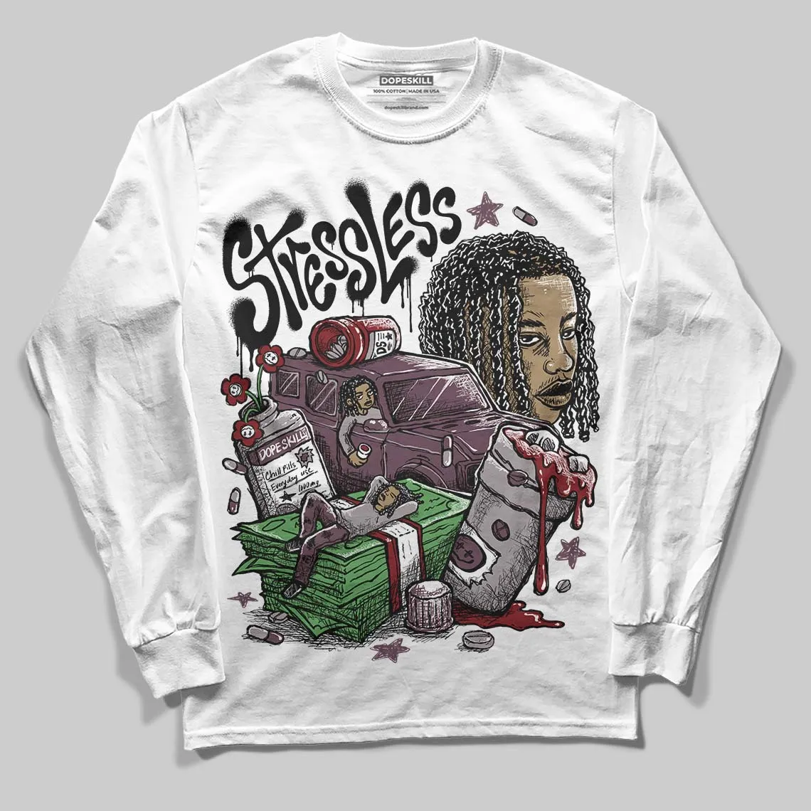 A Ma Maniere x Air 5s DopeSkill Long Sleeve T-Shirt Stressless Graphic sold by DopeSkill