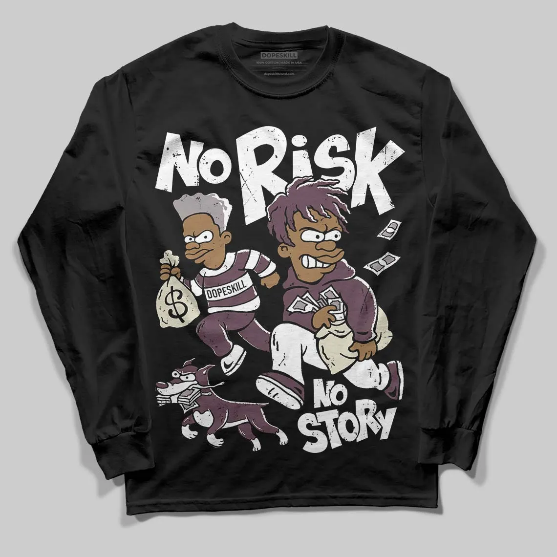 A Ma Maniere x Air 5s DopeSkill Long Sleeve T-Shirt No Risk No Story Graphic sold by DopeSkill product image thumbnail 2