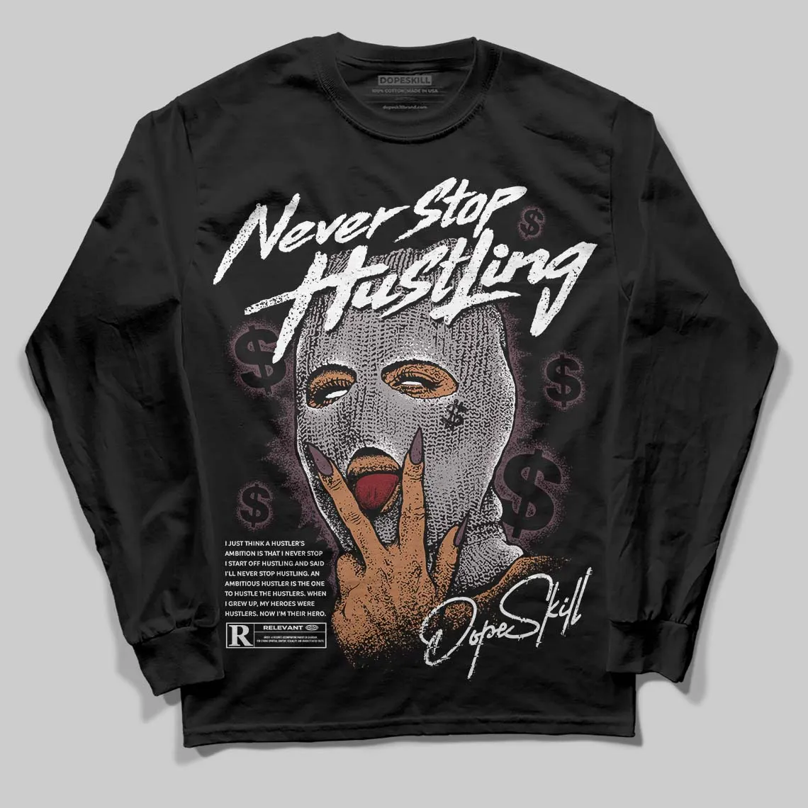 A Ma Maniere x Air 5s DopeSkill Long Sleeve T-Shirt Never Stop Hustling Graphic sold by DopeSkill product image thumbnail 2