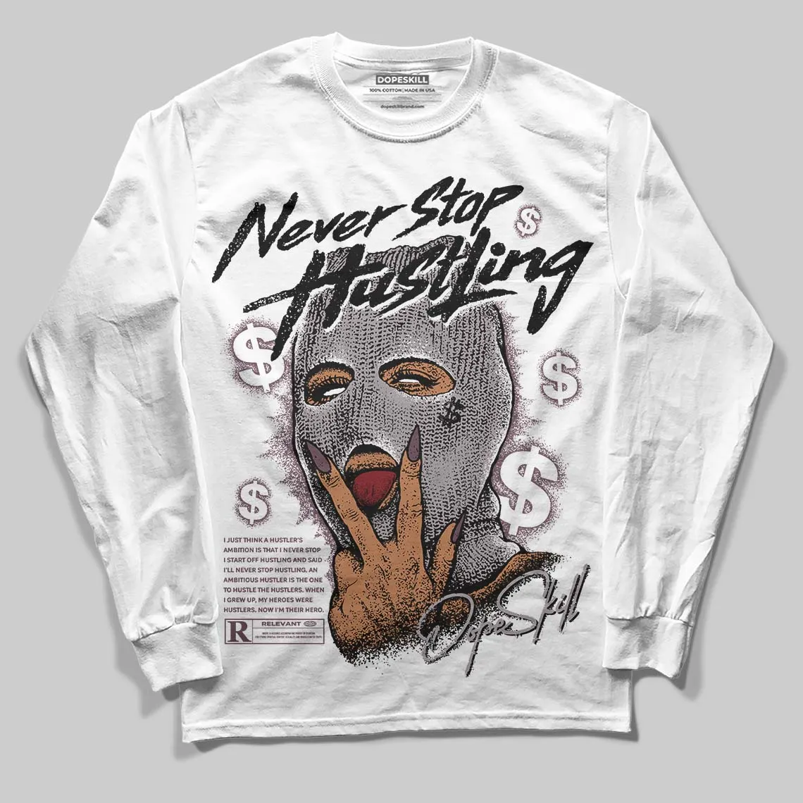 A Ma Maniere x Air 5s DopeSkill Long Sleeve T-Shirt Never Stop Hustling Graphic sold by DopeSkill