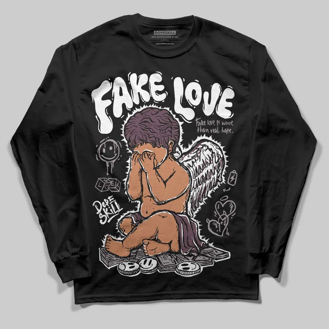 A Ma Maniere x Air 5s DopeSkill Long Sleeve T-Shirt False Love Graphic sold by DopeSkill product image thumbnail 2