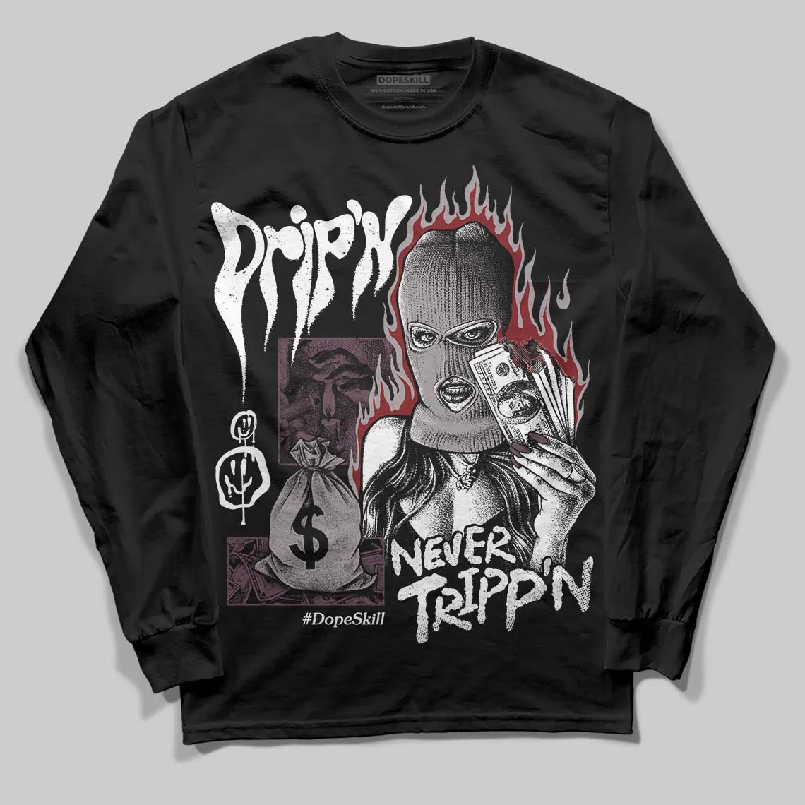A Ma Maniere x Air 5s DopeSkill Long Sleeve T-Shirt Drip'n Never Tripp'n Graphic sold by DopeSkill product image thumbnail 2