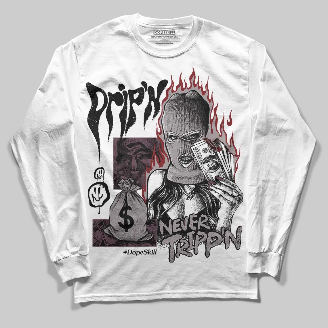 A Ma Maniere x Air 5s DopeSkill Long Sleeve T-Shirt Drip'n Never Tripp'n Graphic sold by DopeSkill