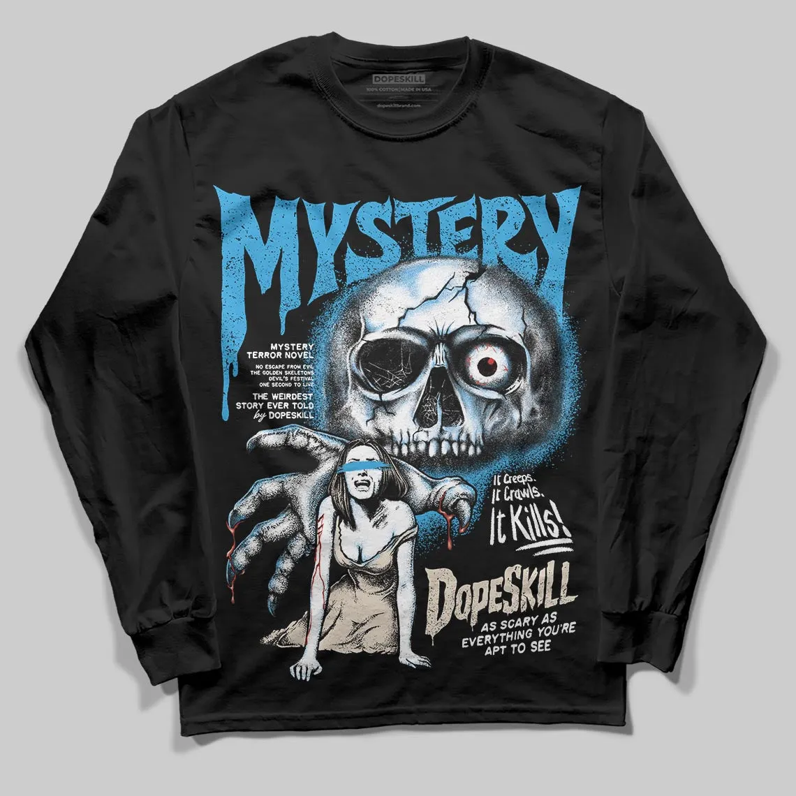 UNC Reimagined 1s DopeSkill Long Sleeve T-Shirt Mystery Ghostly Grasp Graphic sold by DopeSkill product image thumbnail 2