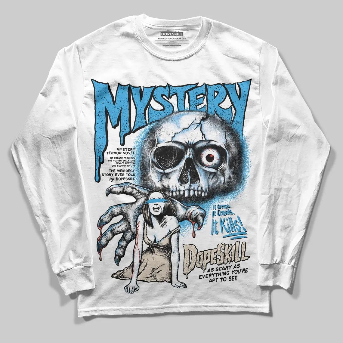 UNC Reimagined 1s DopeSkill Long Sleeve T-Shirt Mystery Ghostly Grasp Graphic sold by DopeSkill