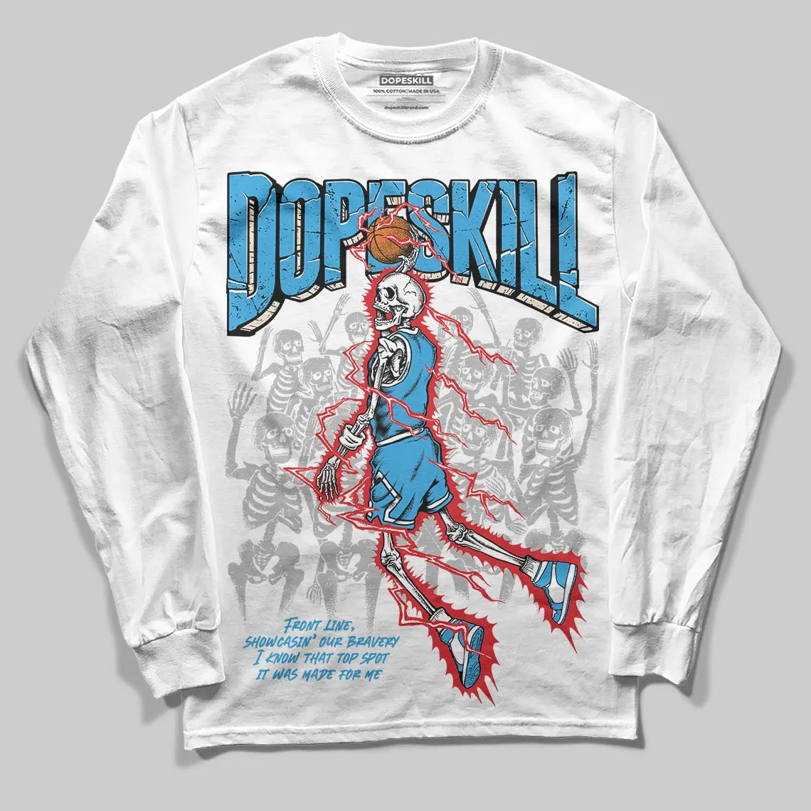 UNC Reimagined 1s DopeSkill Long Sleeve T-Shirt Thunder Dunk Graphic sold by DopeSkill
