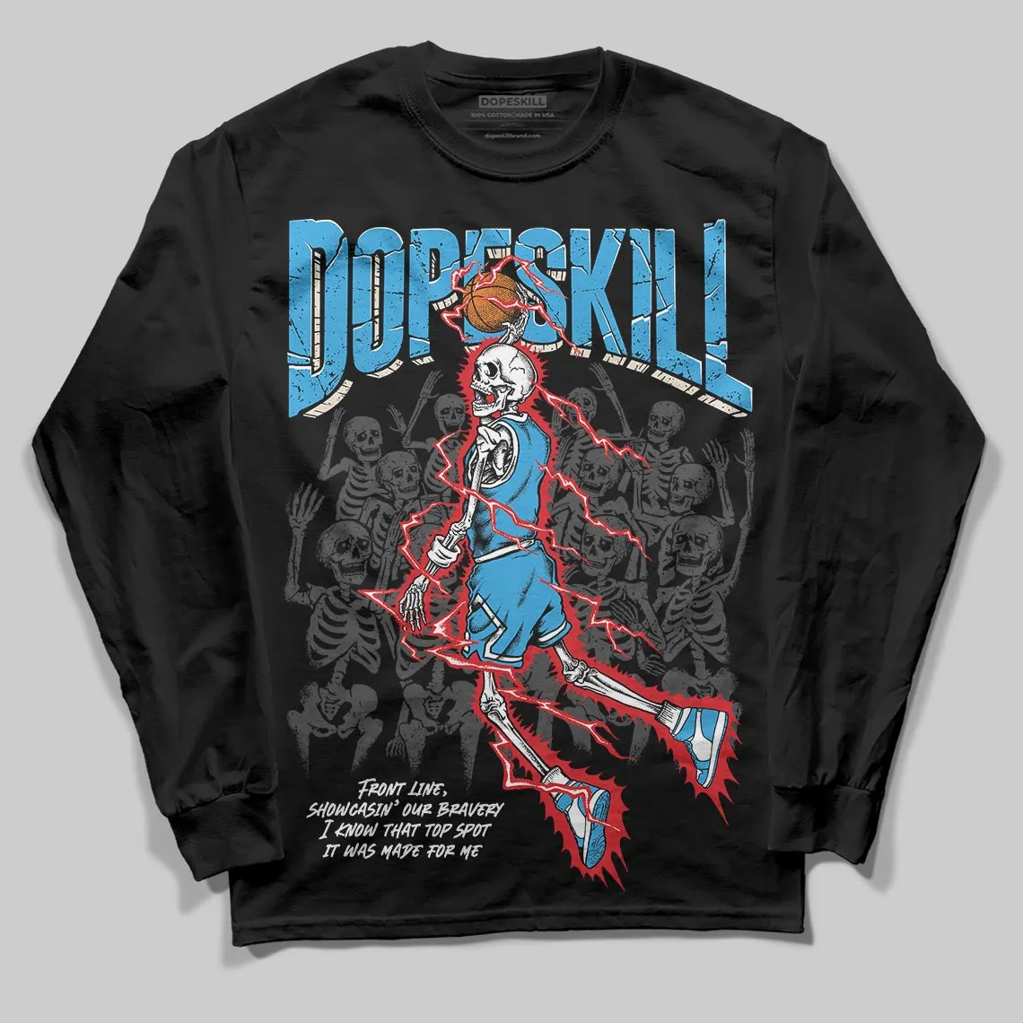 UNC Reimagined 1s DopeSkill Long Sleeve T-Shirt Thunder Dunk Graphic sold by DopeSkill product image thumbnail 2