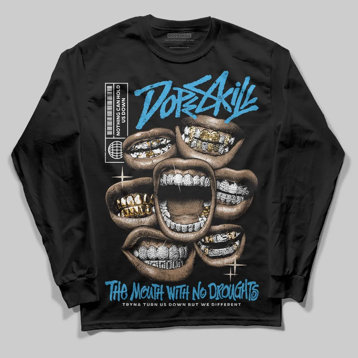 UNC Reimagined 1s DopeSkill Long Sleeve T-Shirt The Mouth With No Droughts Graphic sold by DopeSkill product image thumbnail 2