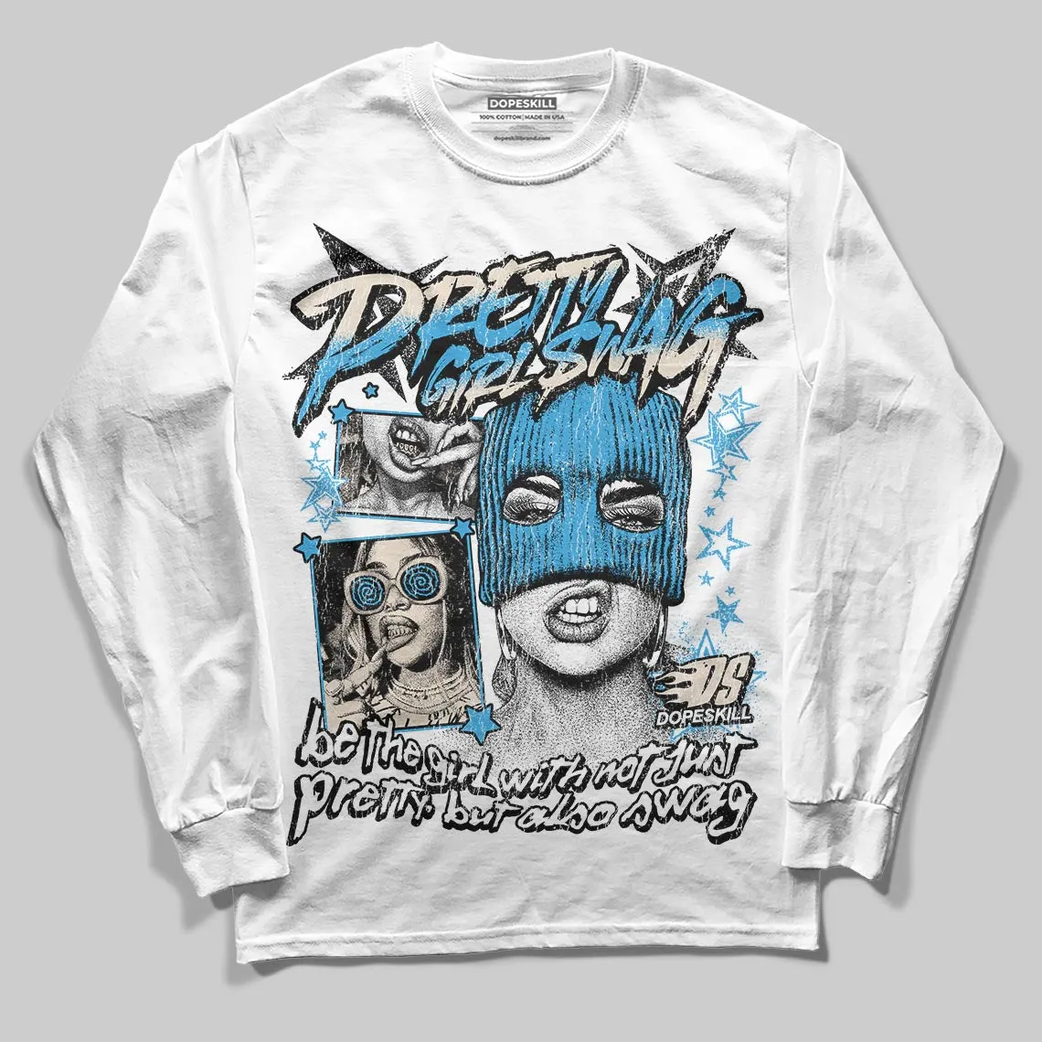 UNC Reimagined 1s DopeSkill Long Sleeve T-Shirt Pretty Girl Swag Graphic sold by DopeSkill