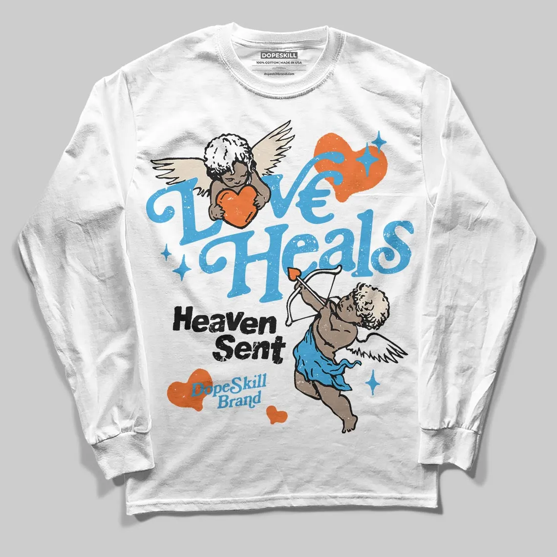 UNC Reimagined 1s DopeSkill Long Sleeve T-Shirt New Love Heals Graphic sold by DopeSkill