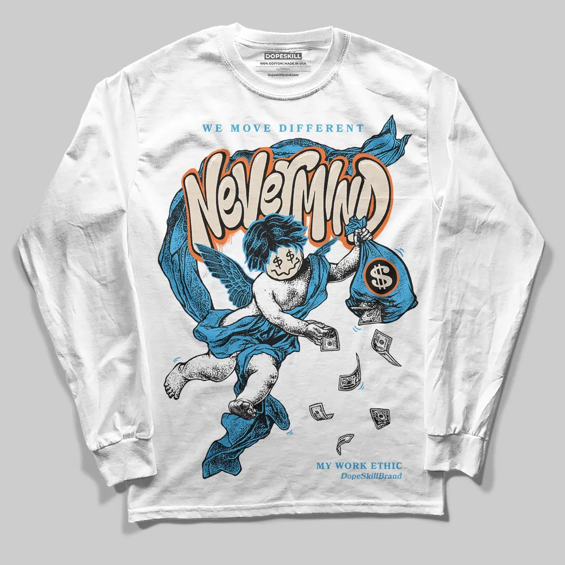 UNC Reimagined 1s DopeSkill Long Sleeve T-Shirt Nevermind Graphic sold by DopeSkill