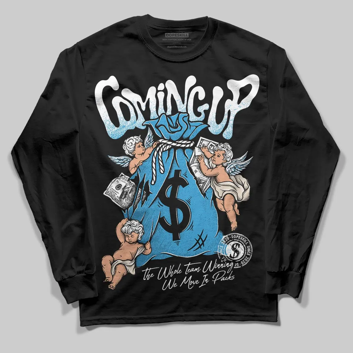 UNC Reimagined 1s DopeSkill Long Sleeve T-Shirt Money Bag Coming Up Graphic sold by DopeSkill product image thumbnail 2
