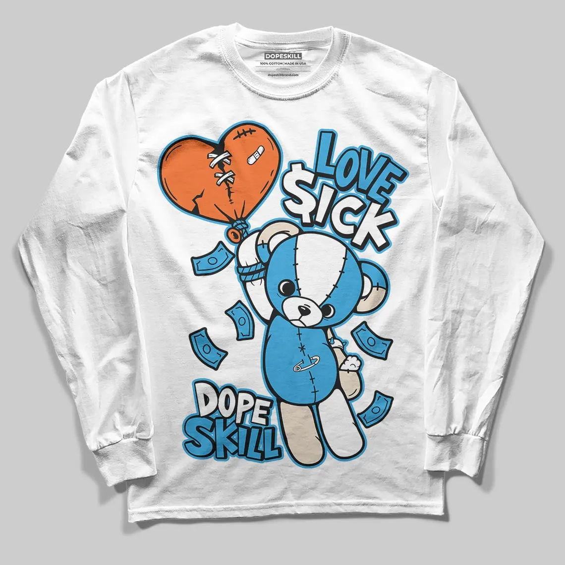 UNC Reimagined 1s DopeSkill Long Sleeve T-Shirt Love Sick Graphic sold by DopeSkill