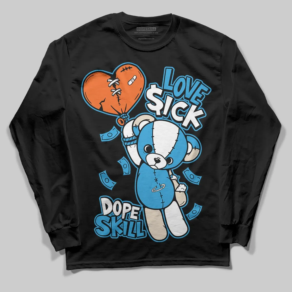 UNC Reimagined 1s DopeSkill Long Sleeve T-Shirt Love Sick Graphic sold by DopeSkill product image thumbnail 2