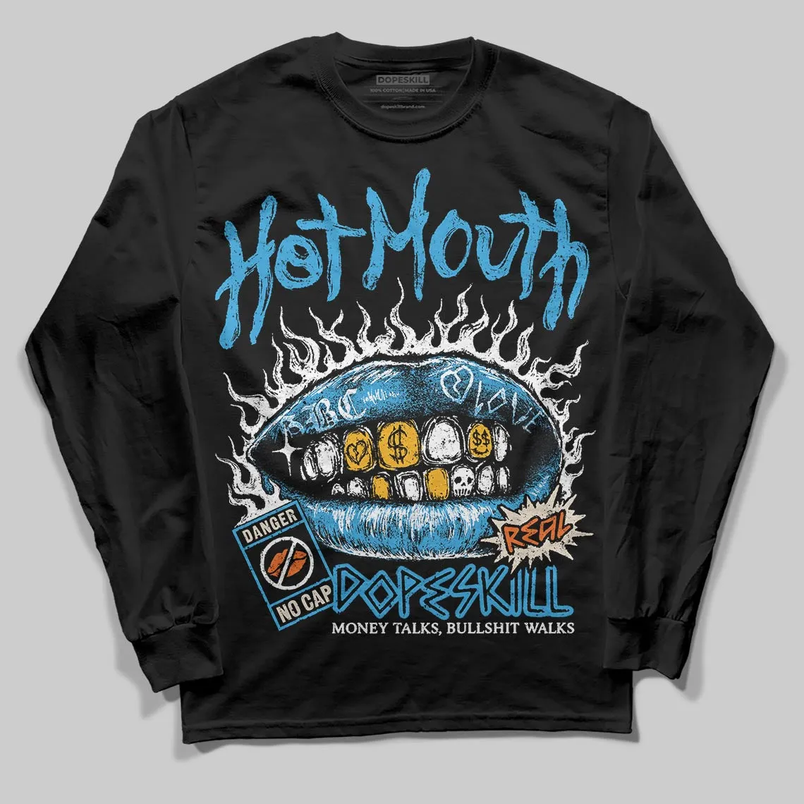 UNC Reimagined 1s DopeSkill Long Sleeve T-Shirt Hot Mouth Graphic sold by DopeSkill product image thumbnail 2