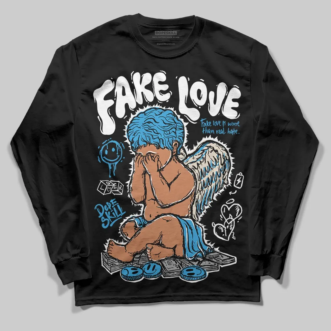 UNC Reimagined 1s DopeSkill Long Sleeve T-Shirt False Love Graphic sold by DopeSkill product image thumbnail 2