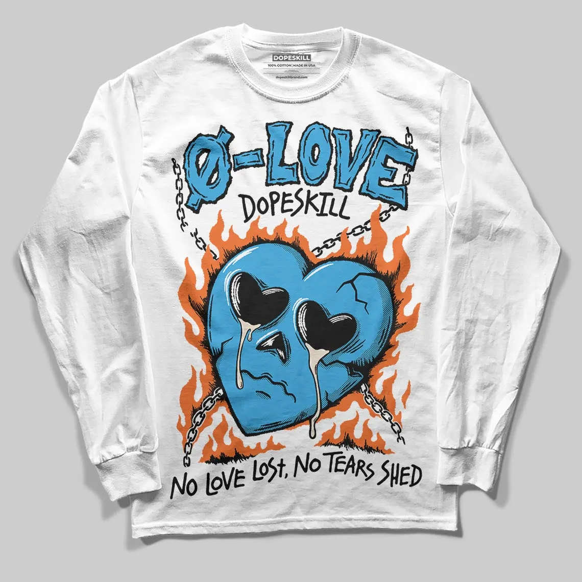 UNC Reimagined 1s DopeSkill Long Sleeve T-Shirt Crying Heart Graphic sold by DopeSkill