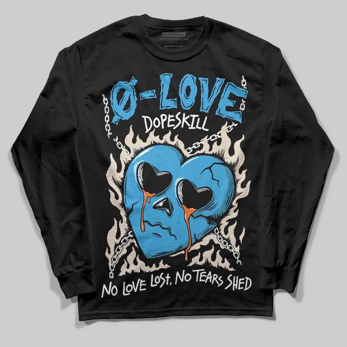 UNC Reimagined 1s DopeSkill Long Sleeve T-Shirt Crying Heart Graphic sold by DopeSkill product image thumbnail 2