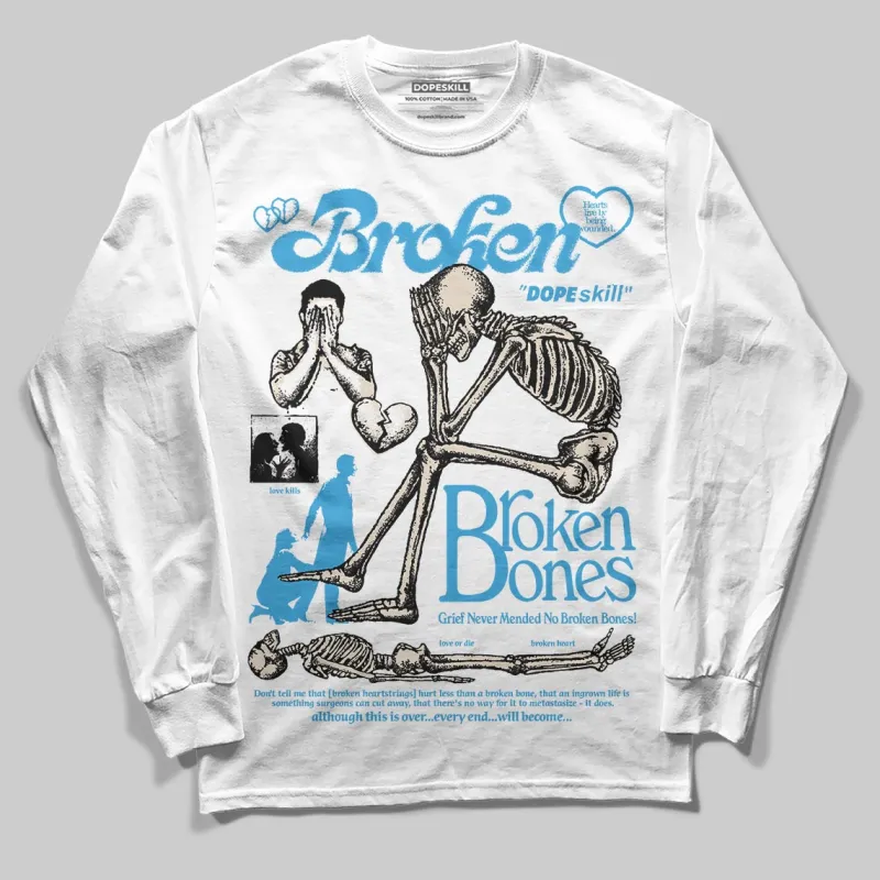 UNC Reimagined 1s DopeSkill Long Sleeve T-Shirt Broken Bones Graphic made by DopeSkill