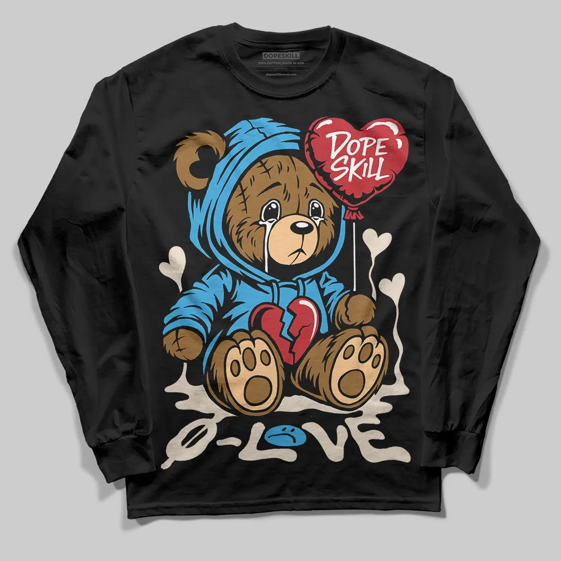 UNC Reimagined 1s DopeSkill Long Sleeve T-Shirt Broken Bear Graphic sold by DopeSkill product image thumbnail 2