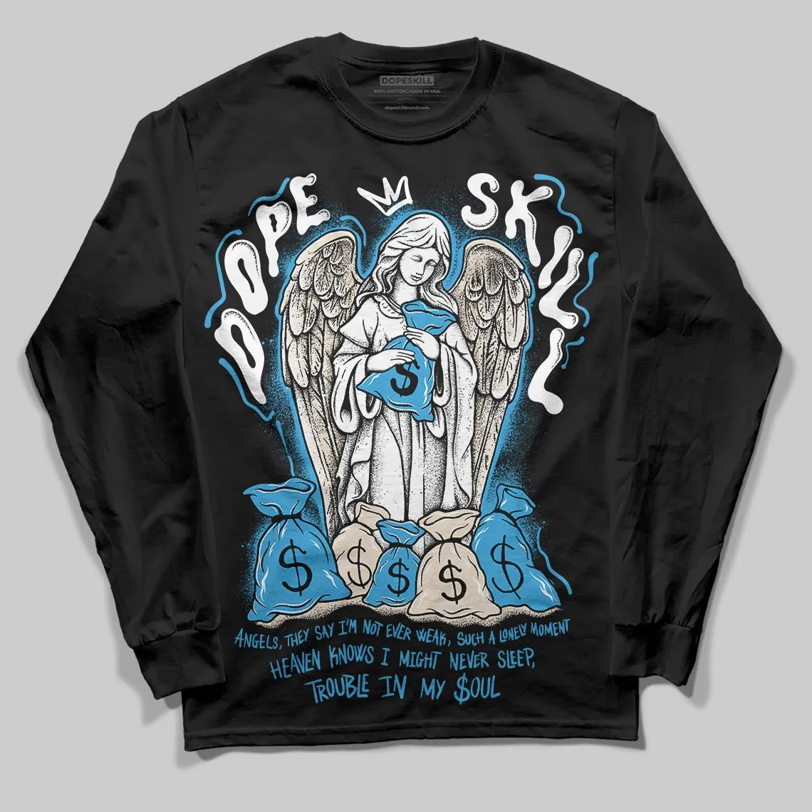 UNC Reimagined 1s DopeSkill Long Sleeve T-Shirt Angels Graphic sold by DopeSkill product image thumbnail 2