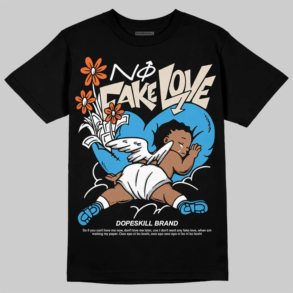 UNC Reimagined 1s DopeSkill T-Shirt No Fake Love Graphic sold by DopeSkill product image thumbnail 2