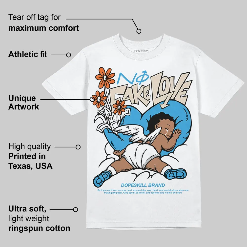 UNC Reimagined 1s DopeSkill T-Shirt No Fake Love Graphic sold by DopeSkill product image thumbnail 3