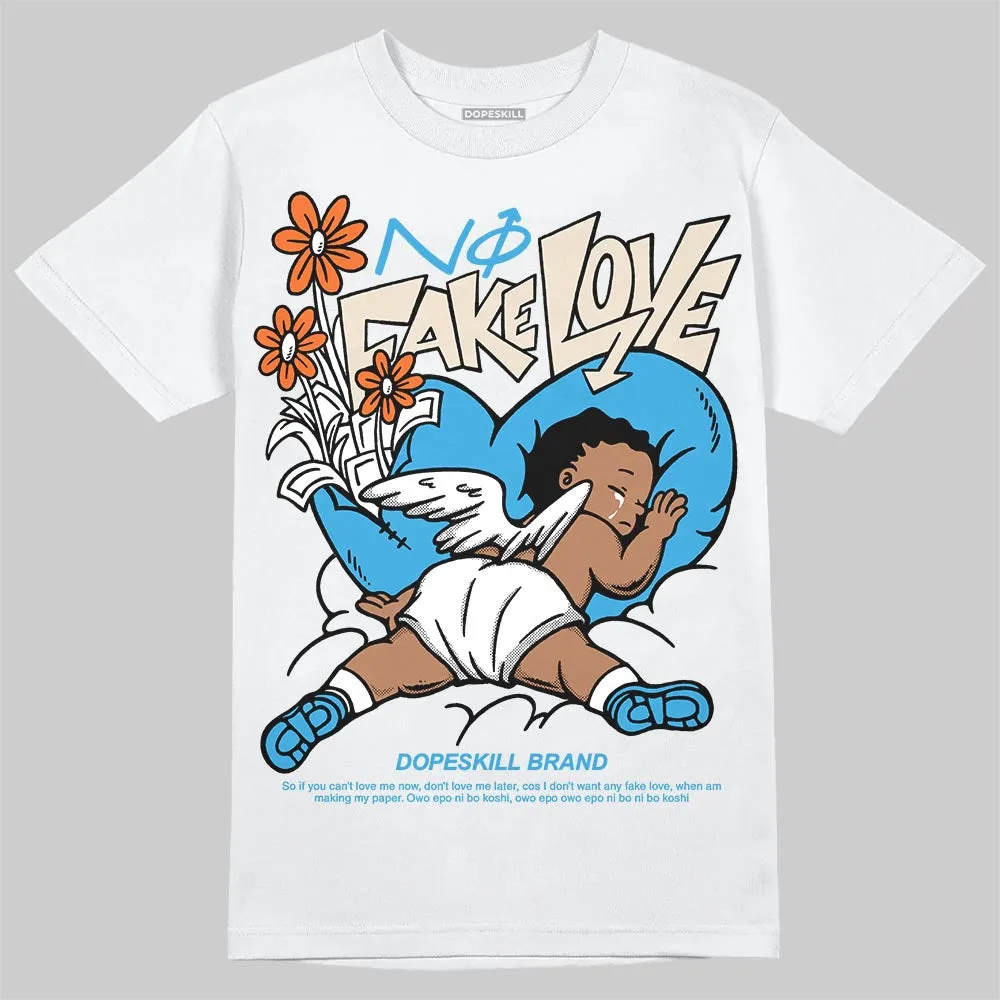 UNC Reimagined 1s DopeSkill T-Shirt No Fake Love Graphic sold by DopeSkill