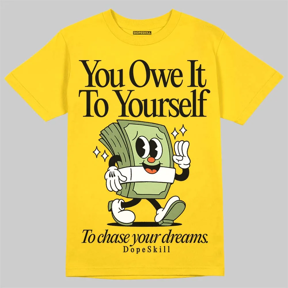 Yellow Collection DopeSkill Gold T-shirt Owe It To Yourself Graphic sold by DopeSkill