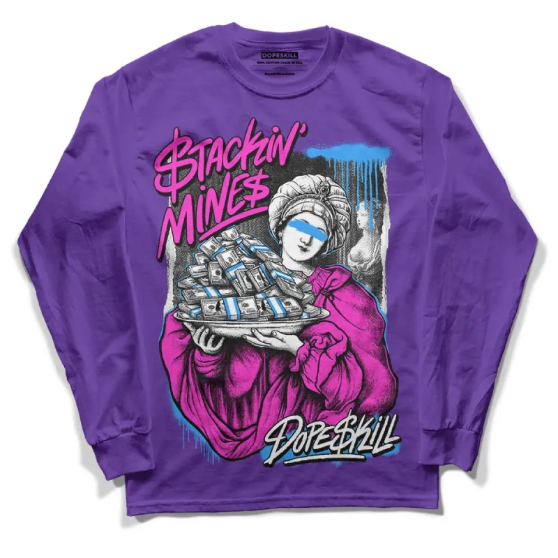 PURPLE Collection DopeSkill Purple Long Sleeve T-Shirt Stackin Mines Graphic sold by DopeSkill