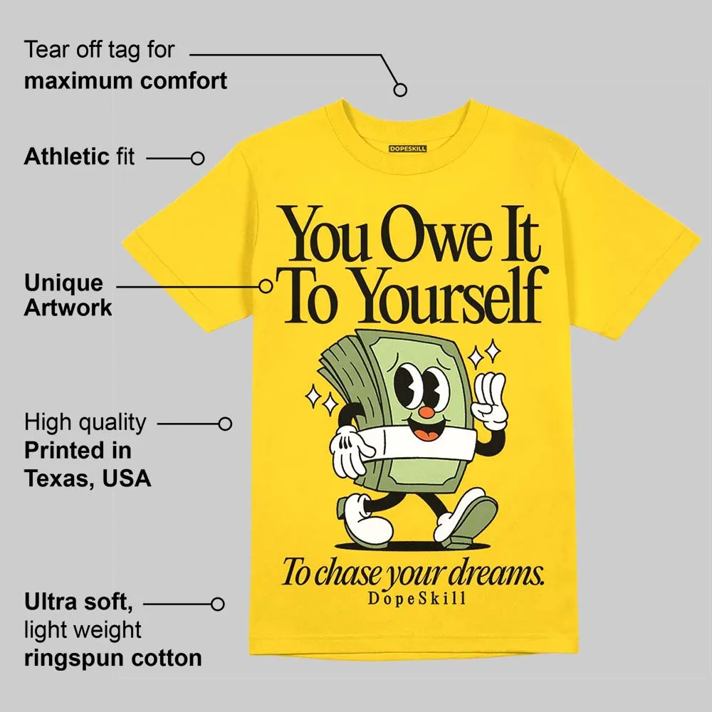 Yellow Collection DopeSkill Gold T-shirt Owe It To Yourself Graphic sold by DopeSkill product image thumbnail 2
