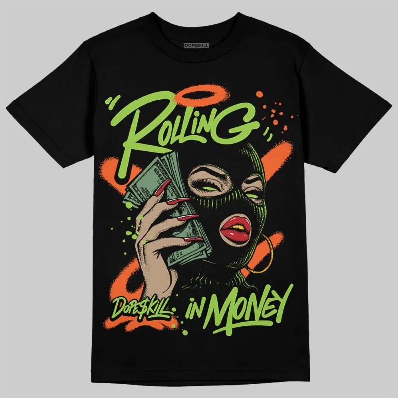 Neon Green Collection DopeSkill T-Shirt Rolling in Money Graphic sold by DopeSkill