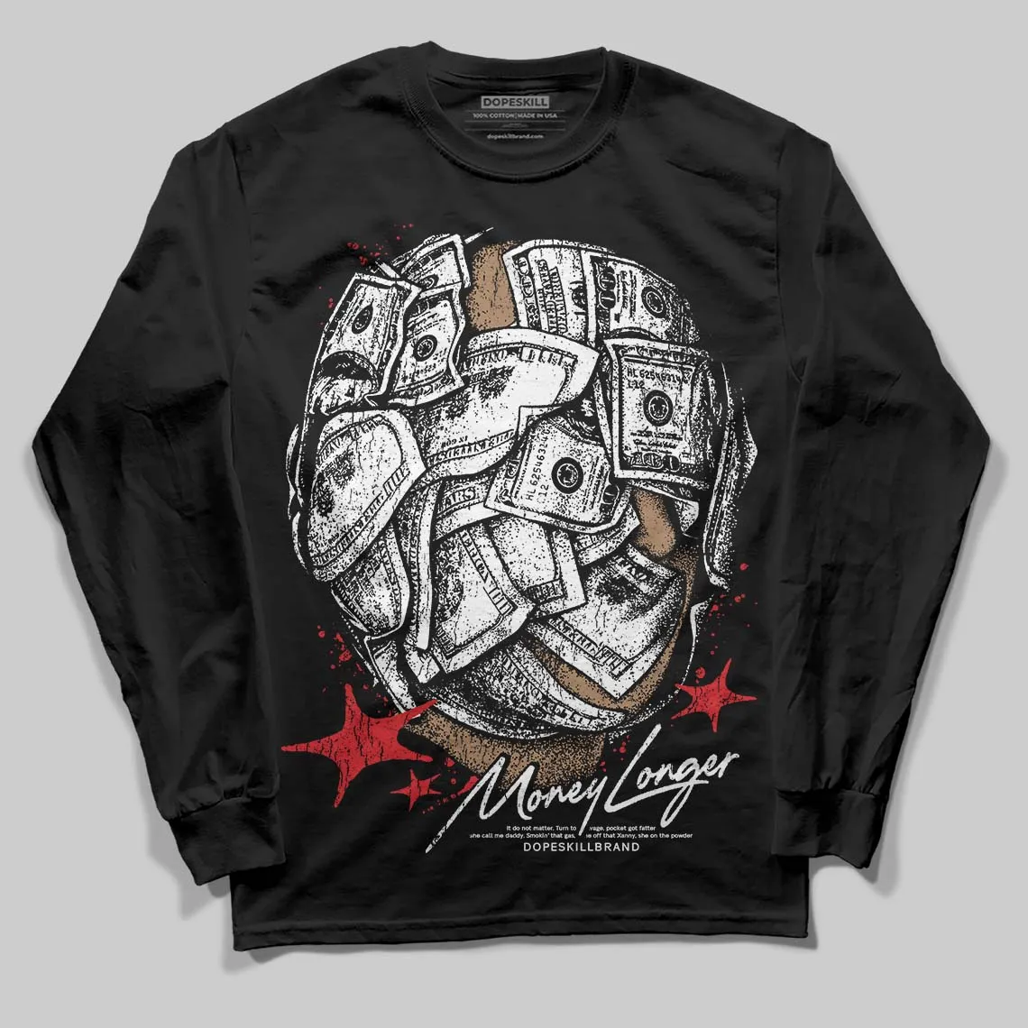 Dunk Panda White Black DopeSkill Long Sleeve T-Shirt Money Longer Graphic sold by DopeSkill