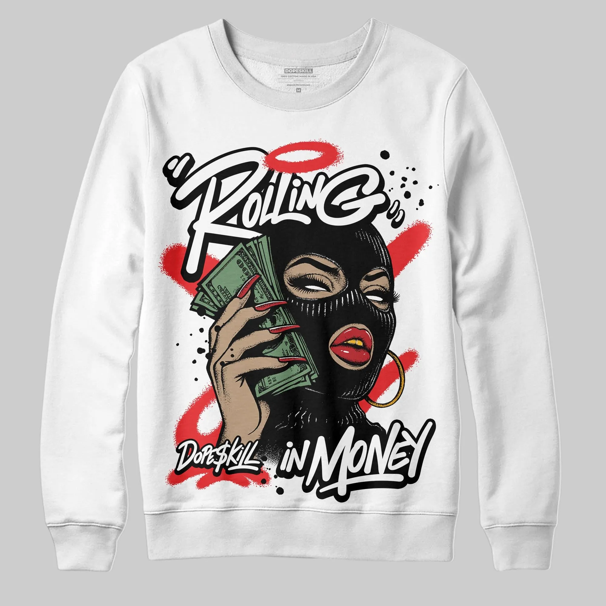 Dunk Panda White Black DopeSkill Sweatshirt Rolling in Money Graphic sold by DopeSkill product image thumbnail 2