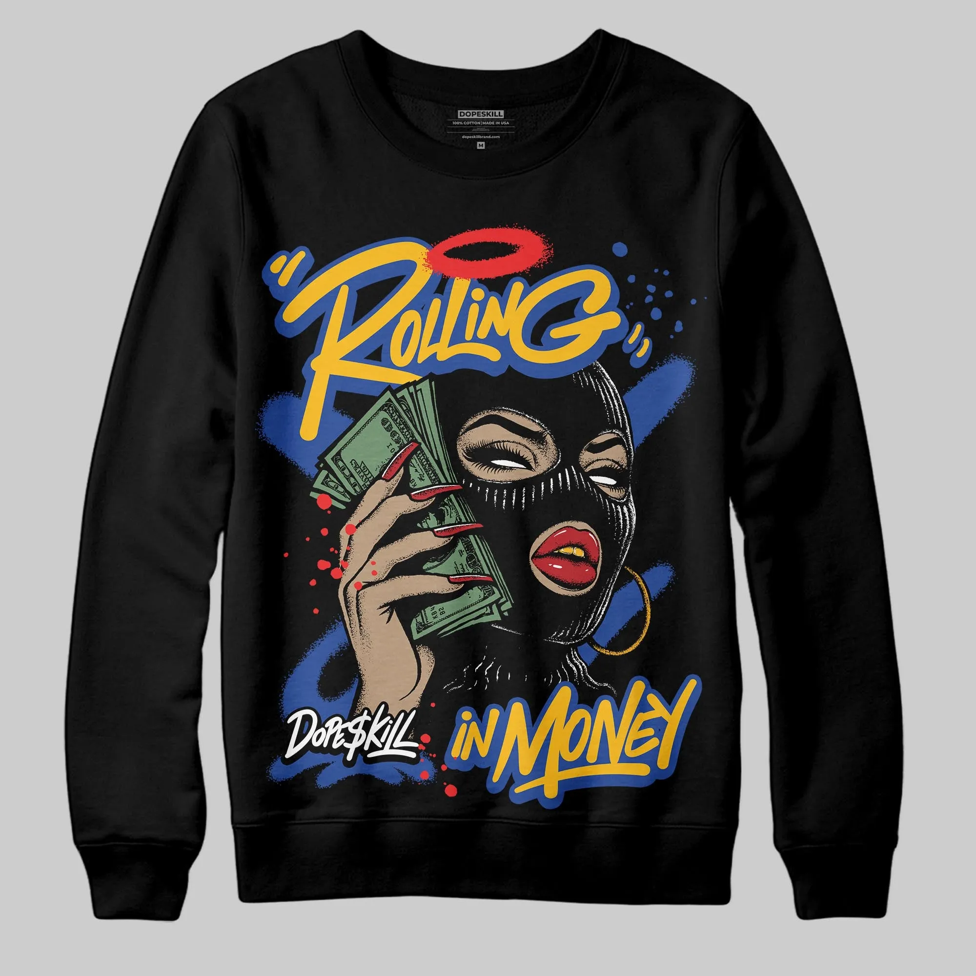 Royal Blue Collection DopeSkill Sweatshirt Rolling in Money Graphic sold by DopeSkill product image thumbnail 2