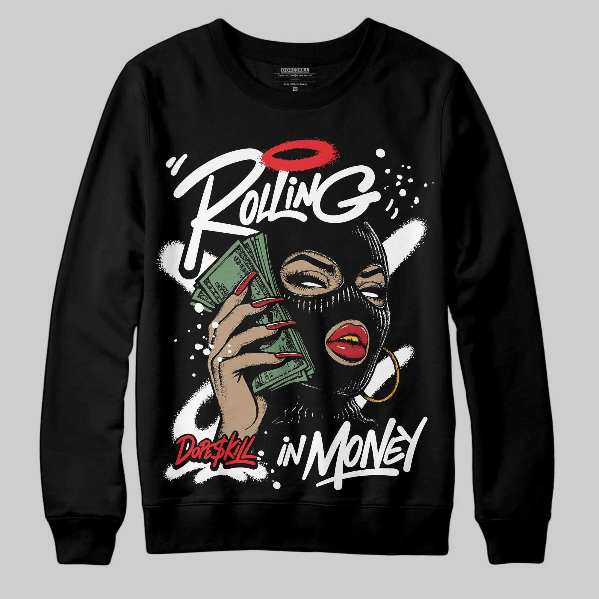 Black and White Collection DopeSkill Sweatshirt Rolling in Money Graphic sold by DopeSkill
