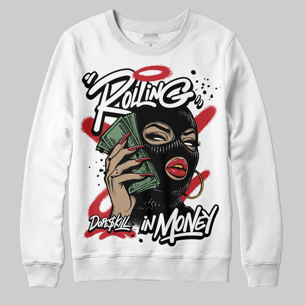 Bred 11s DopeSkill Sweatshirt Rolling in Money Graphic sold by DopeSkill