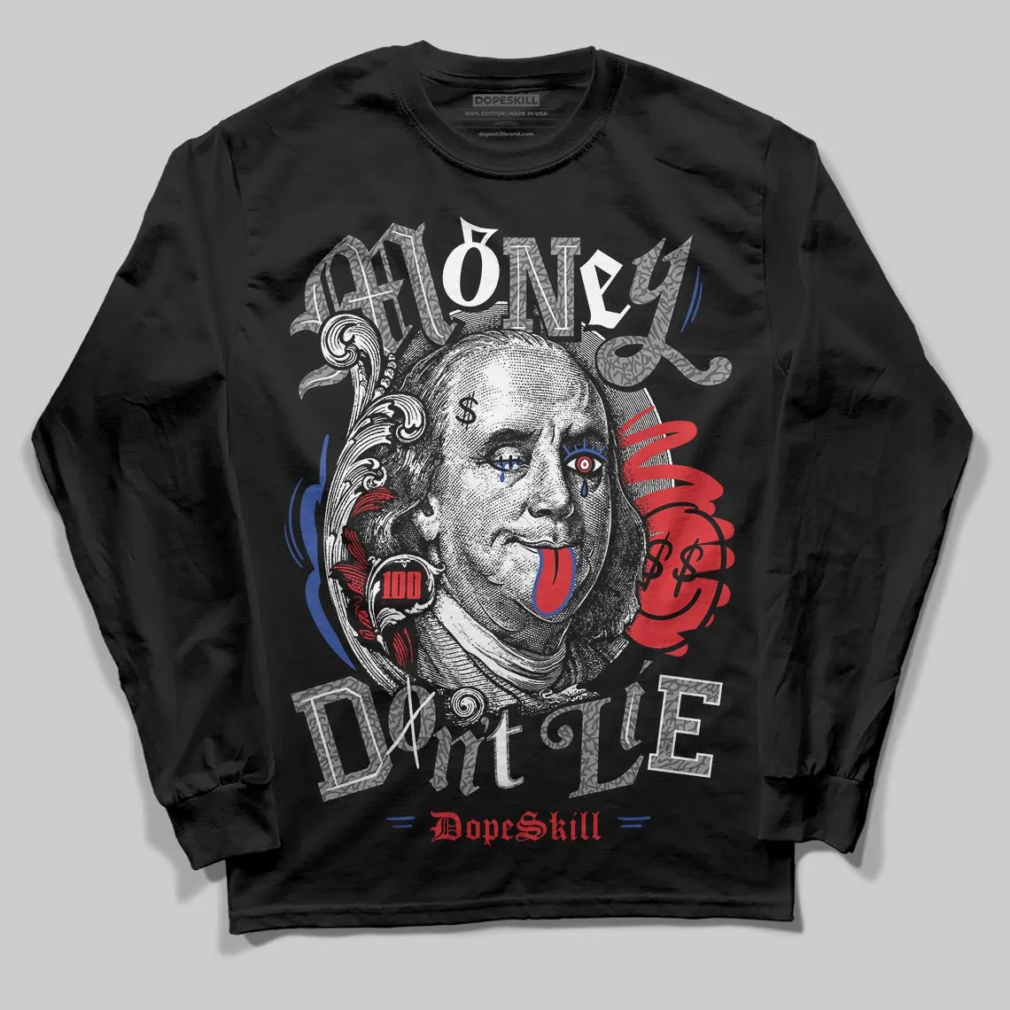 Seoul 2.0 3s DopeSkill Long Sleeve T-Shirt Money Don't Lie Graphic sold by DopeSkill product image thumbnail 2