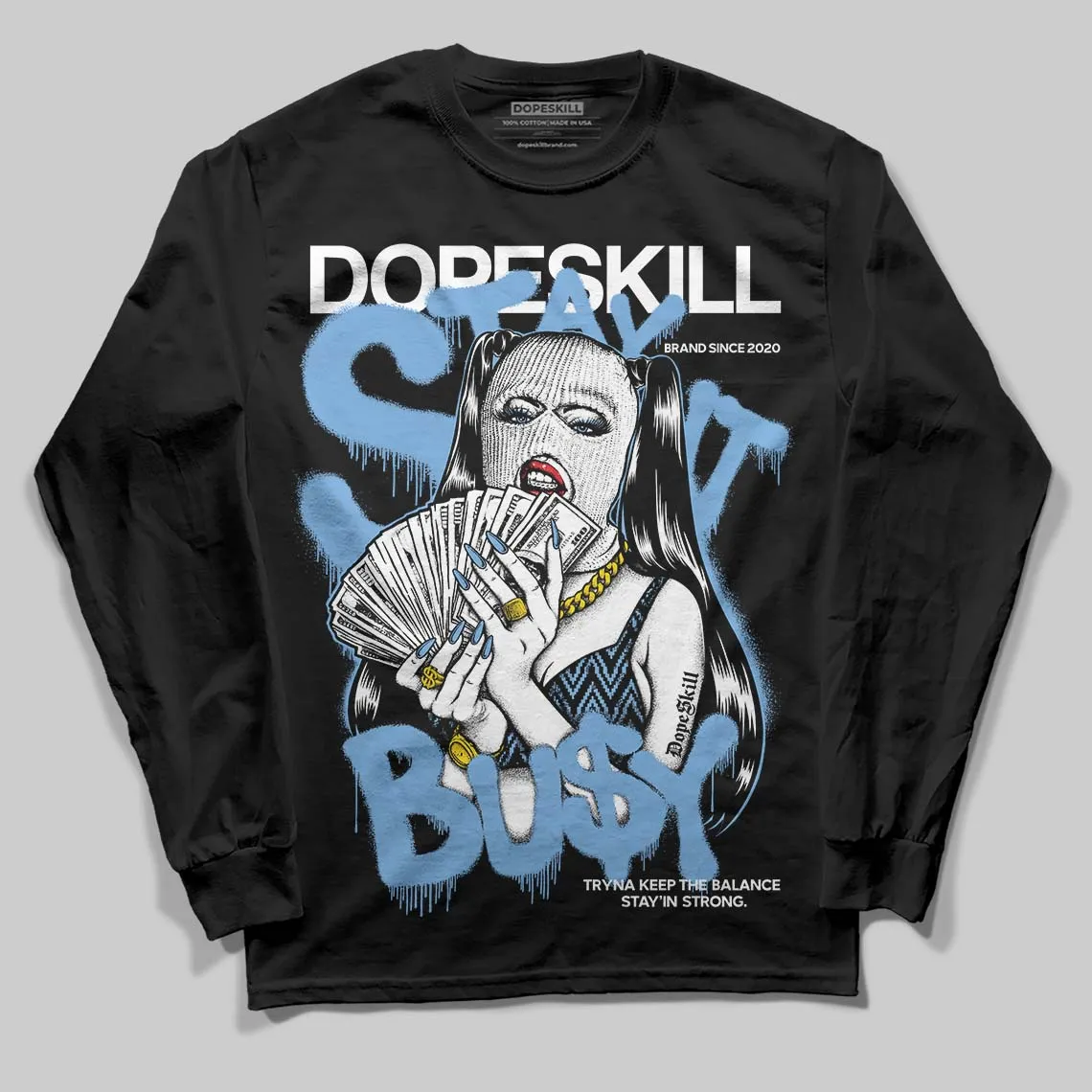 Melo 12s DopeSkill Long Sleeve T-Shirt Stay It Busy Graphic sold by DopeSkill product image thumbnail 2
