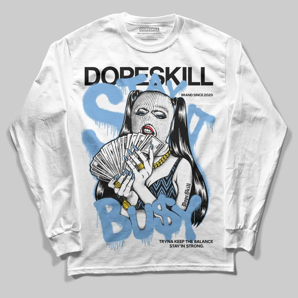 Melo 12s DopeSkill Long Sleeve T-Shirt Stay It Busy Graphic sold by DopeSkill