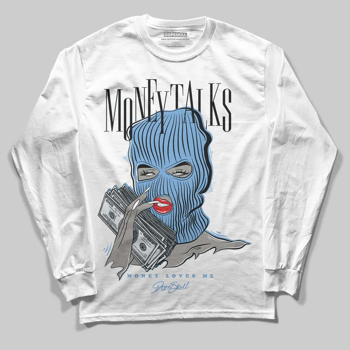 Melo 12s DopeSkill Long Sleeve T-Shirt Money Talks Graphic sold by DopeSkill