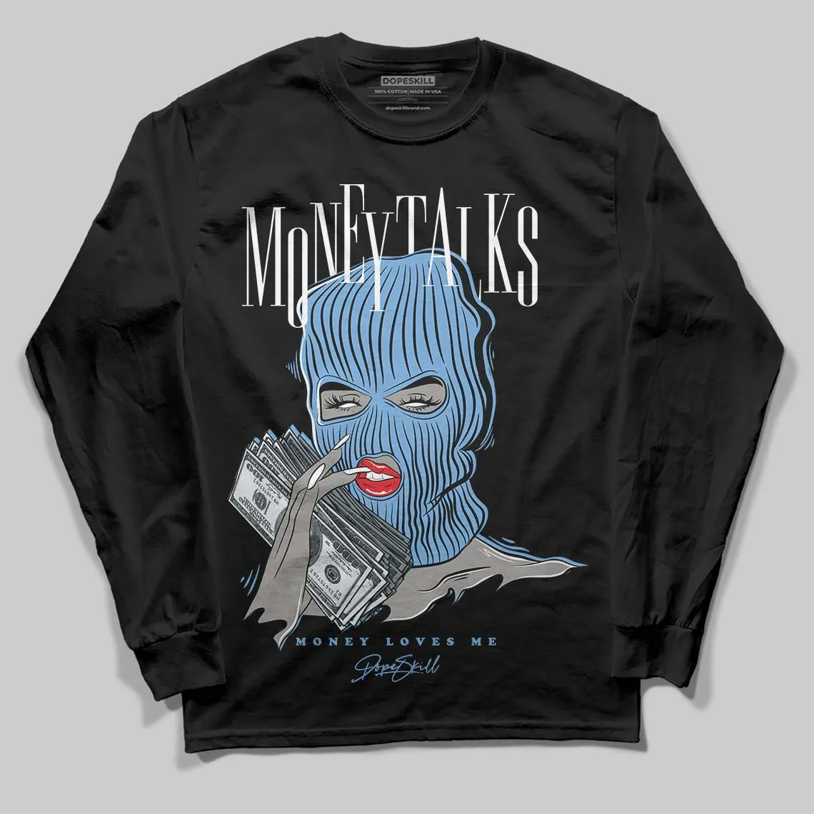 Melo 12s DopeSkill Long Sleeve T-Shirt Money Talks Graphic sold by DopeSkill product image thumbnail 2