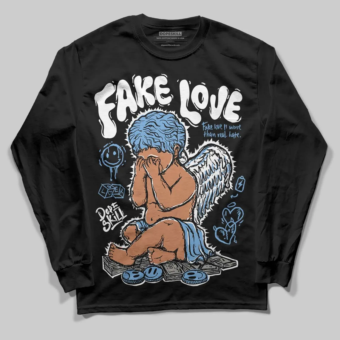 Melo 12s DopeSkill Long Sleeve T-Shirt False Love Graphic sold by DopeSkill product image thumbnail 2